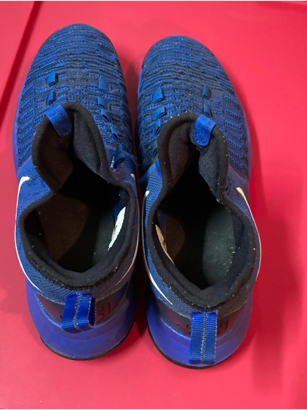 Nike Kids Royal Blue Knit Slip-On Sneakers